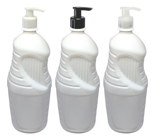 3 Frascos Plástico Branco Pet 2l Válvula Bico Pato S Ama