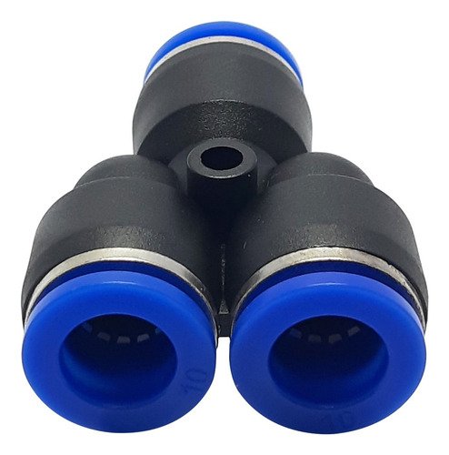 10 Conexão Pneumática Uniao Y 1 Entrada 2 Saidas Tubo 10mm