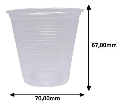 100 Copos Descartáveis Plásticos Pp Estriado Cristal 150ml - Imagem 2