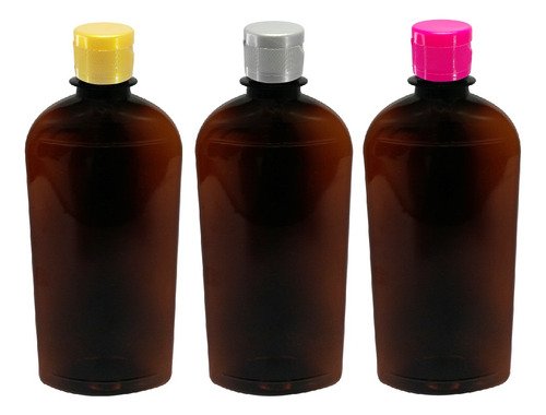 945 Frascos Plástico Âmbar Pet 400ml C/ Tampa Fliptop Min - Imagem 4