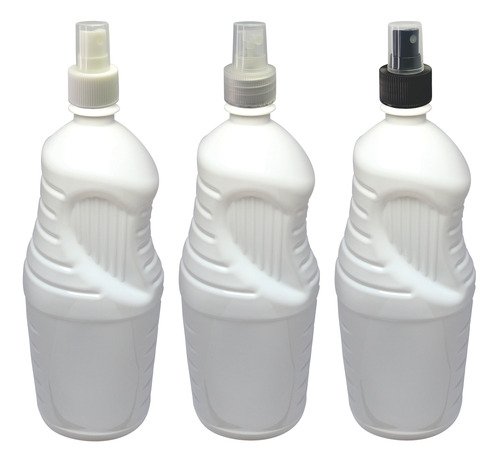 3 Frascos Plástico Branco Pet 2l Com Válvula Spray S Ama