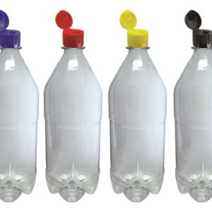 364 Frasco Plástico Cristal Pet 1l Tampa Fliptop Batoque Agu