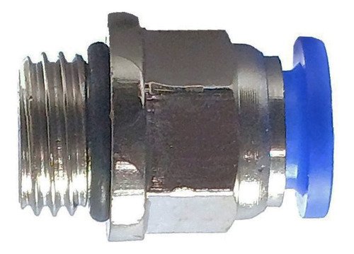 100 Conexão Pneumática Reta Macho Rosca 1/4 X Tubo 8mm