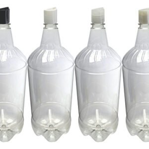 2 Frascos Plástico Cristal Pet 2l Com Tampa Disktop Gr2