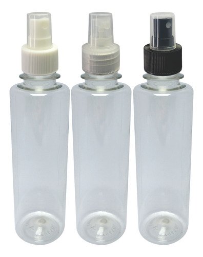 24 Frasco Plástico Cristal Pet 250ml Válvula Spray S Cos