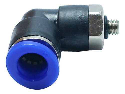 100 Conexão Pneumática Cotovelo Macho Rosca M5 X Tubo 8mm - Imagem 3