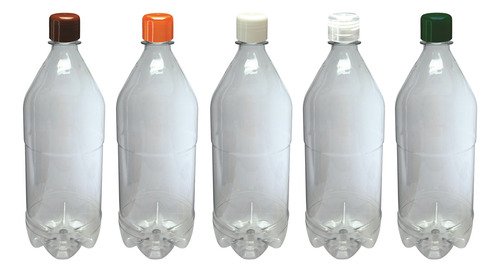 6 Frascos Cristal Pet 1l Aromatizante Tampa Batoque Agu - Imagem 2