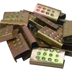 400 Selo Metálico Bicromatizado 13mm Fivela P/ Fita Arquear