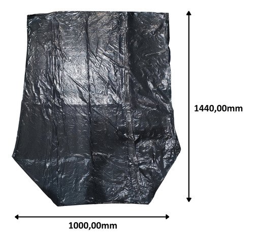 20 Unidades Saco De Lixo Em Rolo 200 Litros Preto 100x144cm - Imagem 3