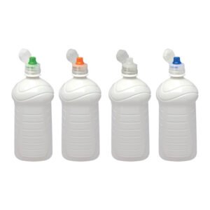 7 Frascos Brancos Pet De 1l Tampa Sport Fliptop Ama