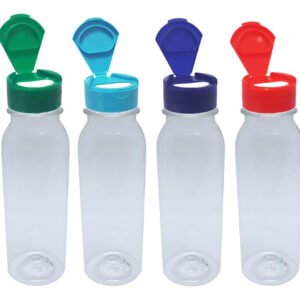 196 Frascos Plástico Cristal Pet 250ml Tampa Fliptop Cap Det