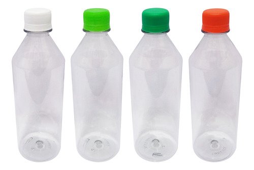765 Frascos Plástico Cristal Pet 500ml Tampa Rosca Lacre Cos - Imagem 2