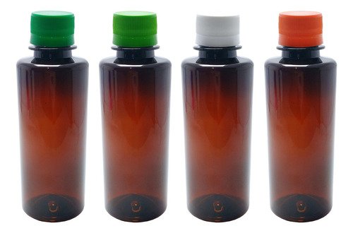 94 Frascos Plástico Ambar Pet 200ml Tampa Rosca Lacre Cos - Imagem 2