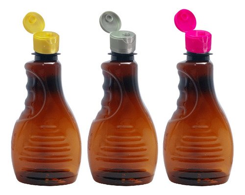 924 Frascos Plástico Ambar Pet 300ml Fliptop Batoque Bor - Imagem 5