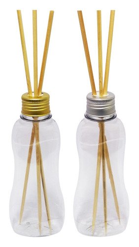 1008 Frascos Plástico Cristal 200ml Tamp Difusor Varetas Cat
