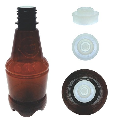 918 Frasco Plástico Âmbar Pet 300ml Com Tampa S Batoque Gr2 - Imagem 4