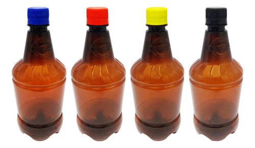 336 Frascos Plástico Âmbar Pet 750ml Tampa Rosca Lacre Gr2