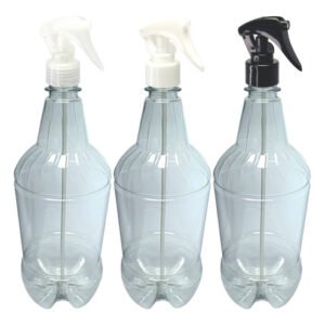 47 Frascos Plástico Cristal Pet 1l Com Válv Mini Gatilho Gr2