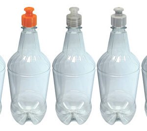 48 Frascos Plásticos Cristal Pet 1l Com Tampa Pushpull Gr2