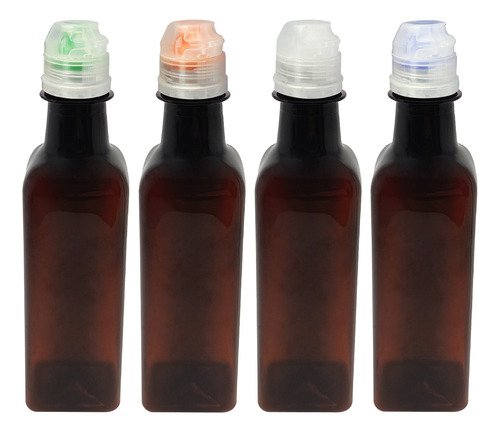 211 Frasco Plástico Âmbar Pet 250ml Tampa Sport Fliptop Aze - Imagem 2