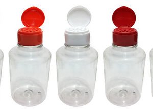 18 Frascos Plástico Cristal Pet 330ml Tampa Peneira Sup