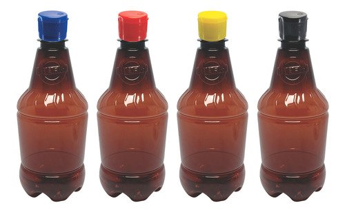 565 Frascos Plástico Âmbar Pet 500ml Batoque Fliptop Gr2 - Imagem 2