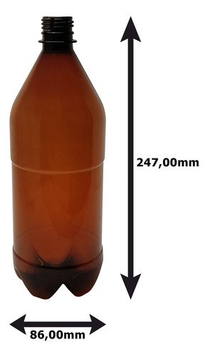 51 Frascos Plástico Âmbar Pet 1l C/ Bico Aplicador Agu - Imagem 6