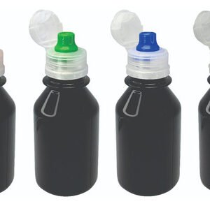 196 Frasco Plástico Âmbar 100ml Tampa Sport Flip Top Far