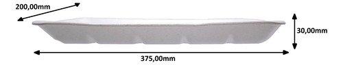 300 Bandeja Funda Branca Isopor 375x200x30mm Darnel De15 - Imagem 3