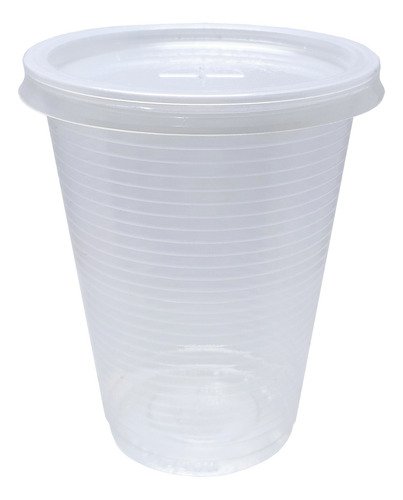 2000 Copos Descartáveis Plásticos Pp Com Tampa S/ Furo 300ml