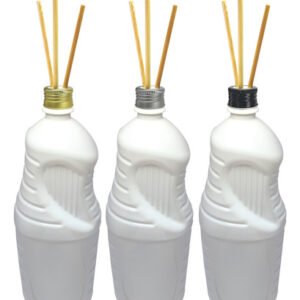 3 Frascos Plástico Branco Pet 2l Tampa Difusor Varetas Ama