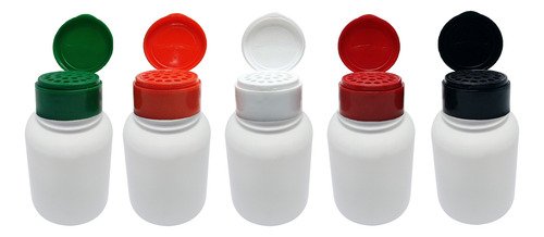 32 Frascos Plástico Branco Pet 150ml Tampa Peneira Sup
