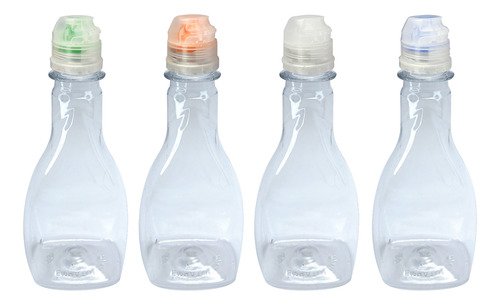 1323 Frascos Plástico Cristal 200ml Tampa Sport Fliptop Mol - Imagem 2