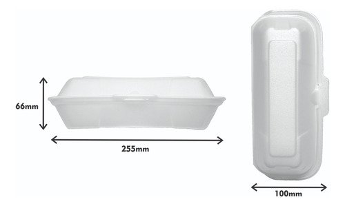 30 Lancheira Branca Isopor 225x100x66mm Bom Apetite Bh04 - Imagem 3