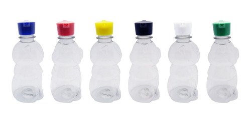 256 Frasco Plástico Cristal Pet 300ml Tampa Rosca 2 Bico Zoo - Imagem 2