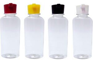 40 Frasco Plástico Cristal Pet 140ml Tamp Rosca 2 Bico Aro