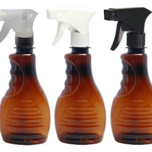 144 Frasco Plástico Ambar Pet 300ml Válvula Gatilho Bor