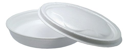 10 Marmitex Branca Isopor 190x33mm 500ml Darnel R100