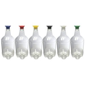 12 Frascos Plástico Cristal Pet 1,5l Tampa Rosca 2 Bico Gr2