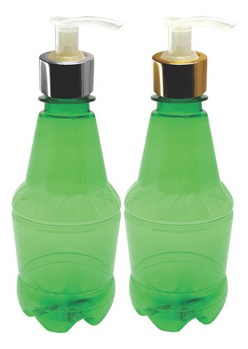 130 Frasco Plástico Verde 300ml Válvula Bico Pato L Gr2