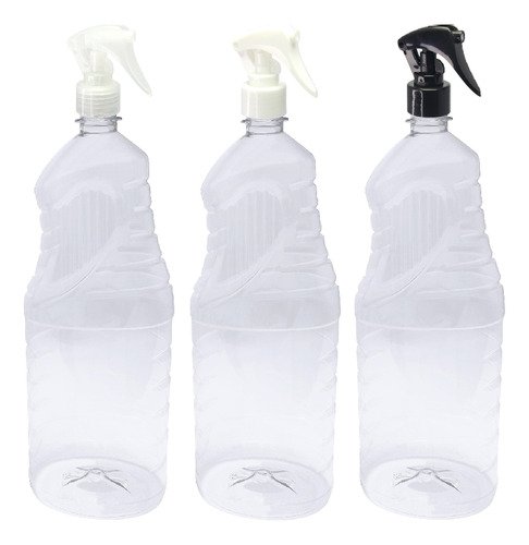24 Frascos Plástico Cristal Pet 2l Com Válv Mini Gatilho Ama