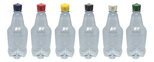 90 Frasco Plástico Cristal Pet 500ml Tampa Rosca 2 Bico Gr2 - Imagem 2