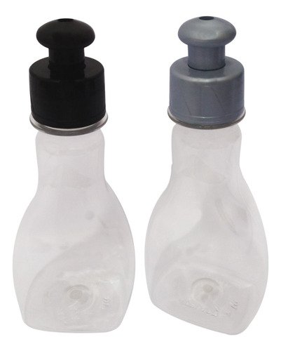 1323 Frasco Plástico Cristal Pet 200ml C/ Tampa Pushpull Mol - Imagem 2