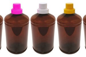 49 Frasco Plástico Ambar Pet De 1l Tampa Dosadora 30ml Sab