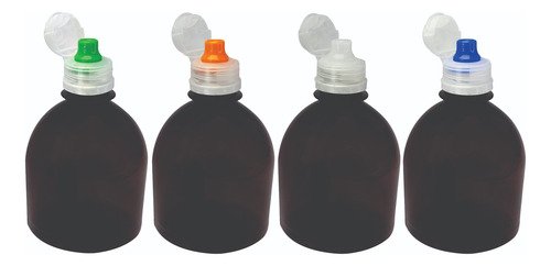 226 Frascos Âmbar Pet 300ml Tampa Sport Fliptop Sab