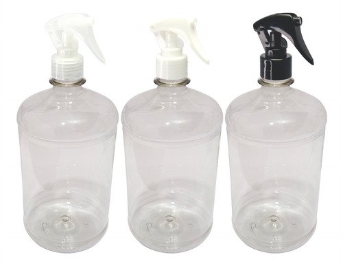 360 Frasco Plástico Cristal Pet 1l Com Válv Mini Gatilho Sab
