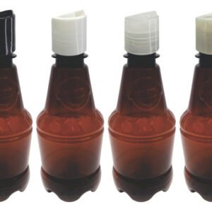 306 Frasco Plástico Âmbar Pet 300ml Com Tampa Disktop Gr2