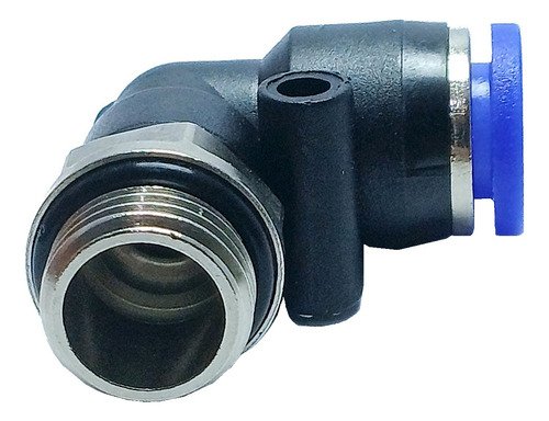 200 Conexão Pneumática Cotovelo Macho Rosca 1/4 X Tubo 8mm - Imagem 2