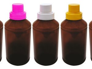 212 Frasco Plástico Ambar Pet 500ml Tampa Dosadora 30ml Far