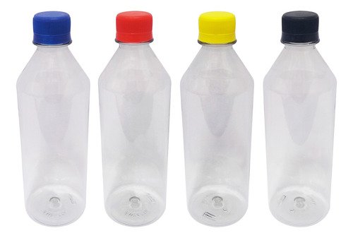 765 Frascos Plástico Cristal Pet 500ml Tampa Rosca Lacre Cos